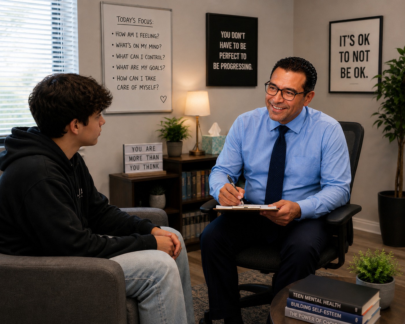 Adolescent therapy session at Compadre Therapy